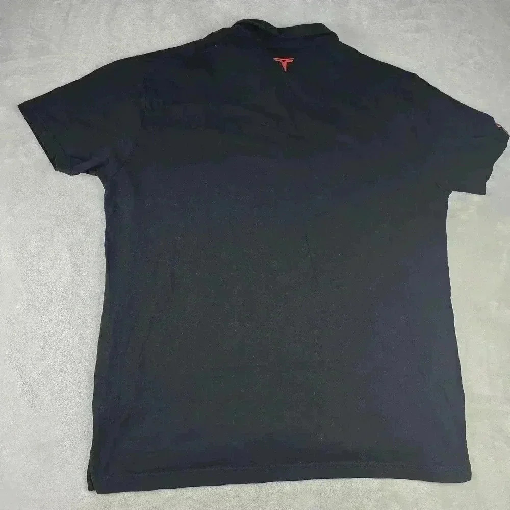 Tesla Men’s Black Polo Shirt Polyester Short Sleeve Sz 2XL - Picture 2 of 8